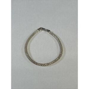 Vintage 925sterling Silver Rope Wrapped Bracelet-8in-8.6g